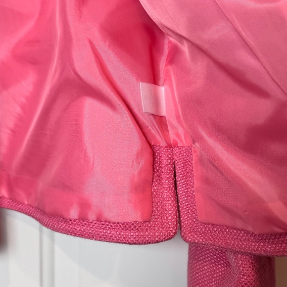 Talbots The Jackie Fit Hot Pink Tweedy Blazer Size 4 - Picture 6 of 10